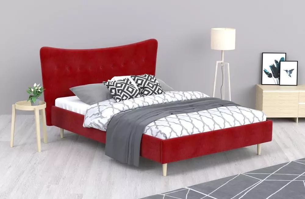 Мягкая кровать Финна 160х200 дизайн 6