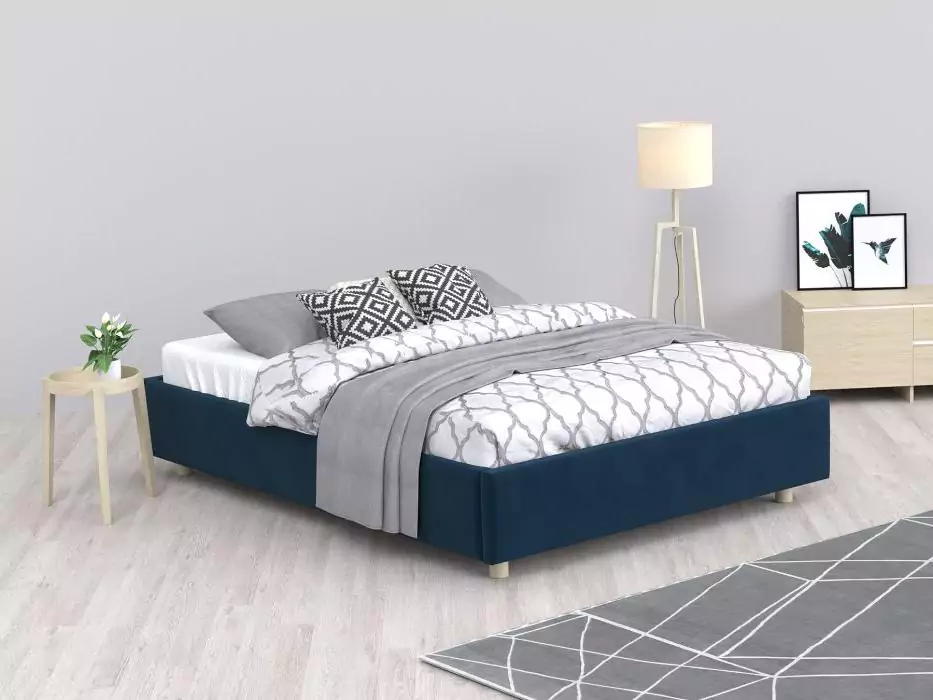 Мягкая кровать SleepBox 160х200 без изголовья дизайн 6