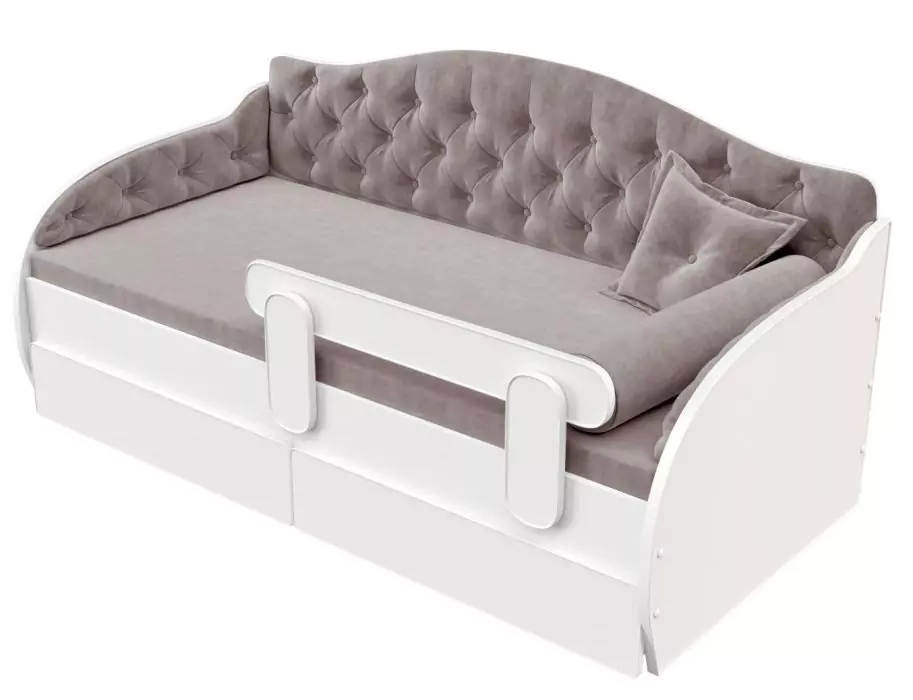 Кровать-тахта Вэлли с мягкими боковинами дизайн 5