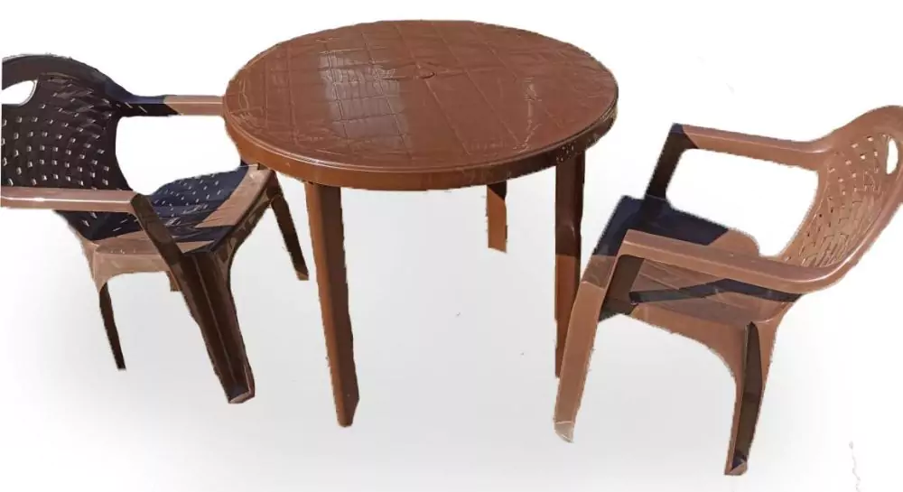 Комплект пластиковой мебели стол круглый Ривьера + 2 кресла Флинт дизайн 2