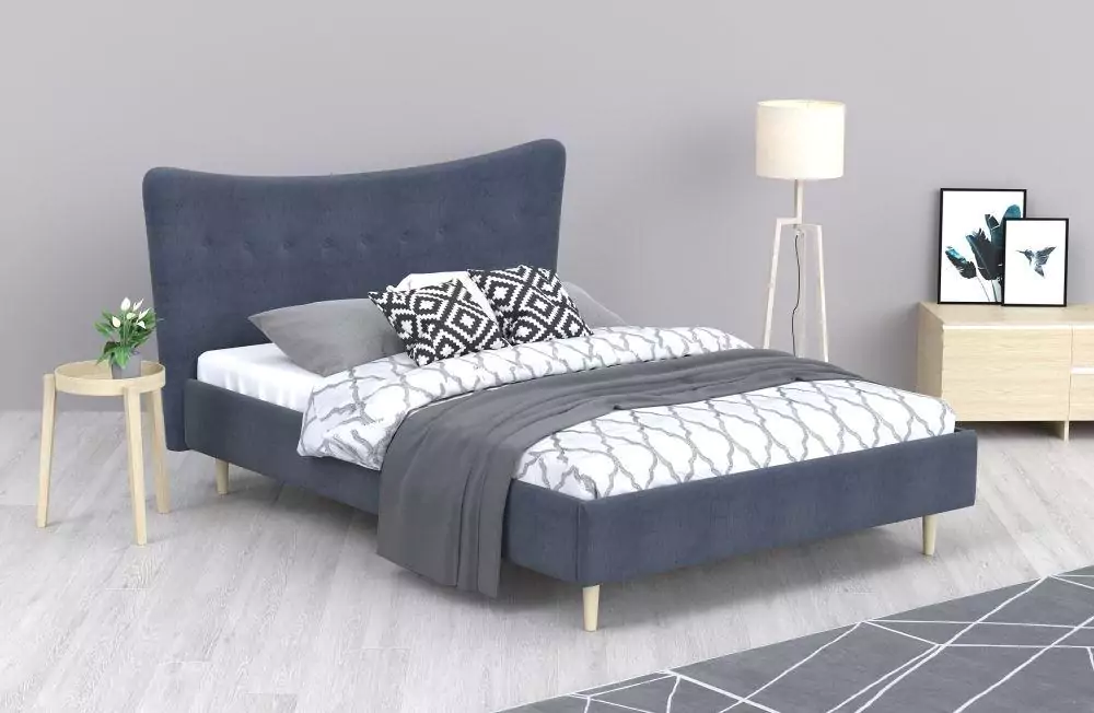 Мягкая кровать Финна 160х200 дизайн 8
