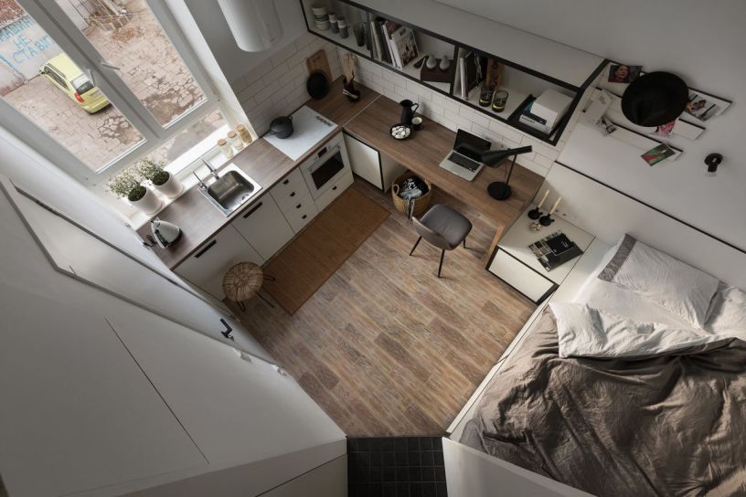 Дизайн квартиры-студии 20 кв. м.