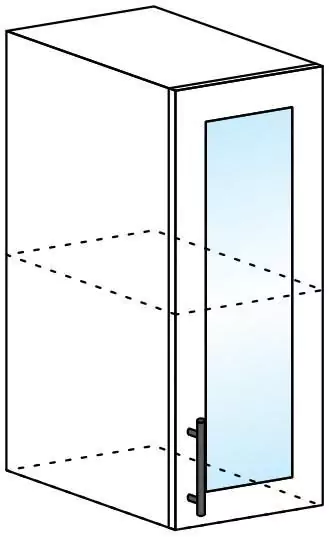 Шкаф верхний со стеклом ШВС 300 арт153