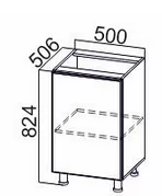 Стол-рабочий 500 Волна 