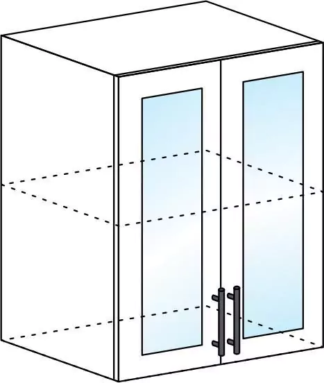 Шкаф верхний со стеклом ШВС 600 арт153
