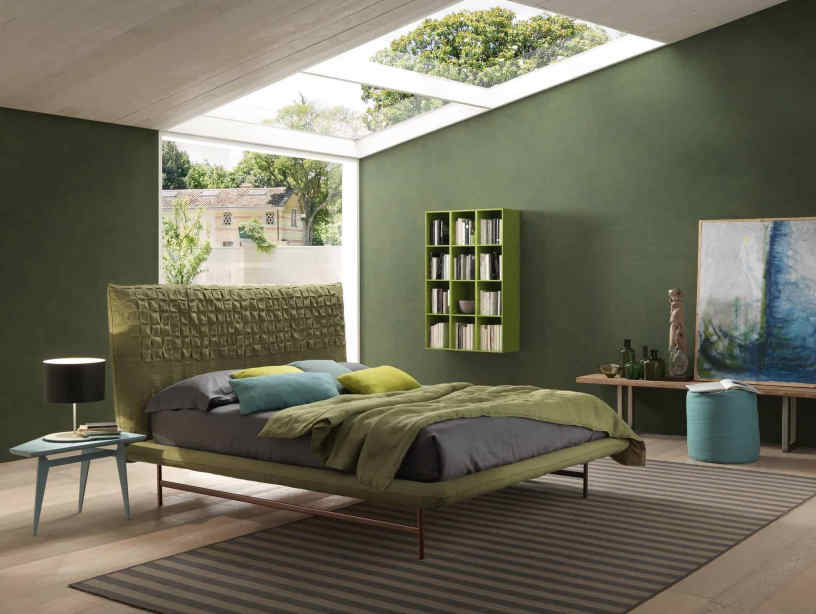 Серо зеленый дизайн комнаты