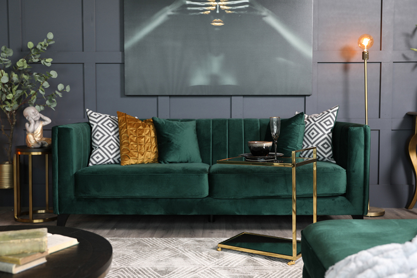 Зеленый диван в интерьере, варианты оформления