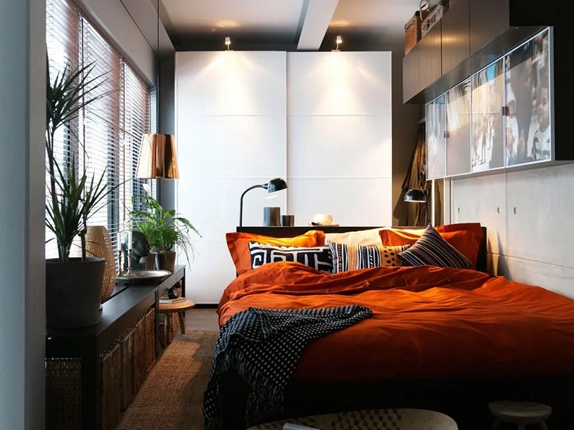 Дизайн узкой спальни в хрущевке: 90 фото с реальными примерами