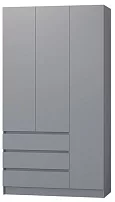 Шкаф распашной Акация 3-х дверный 1.2 м (графит)