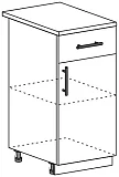 Шкаф нижний с 1 ящиком ШН1Я 400 арт153