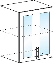 Шкаф верхний со стеклом ШВС 600 арт153 