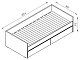 Кровать раздвижная 90х200 с ящиками Кастор, Дуб сонома