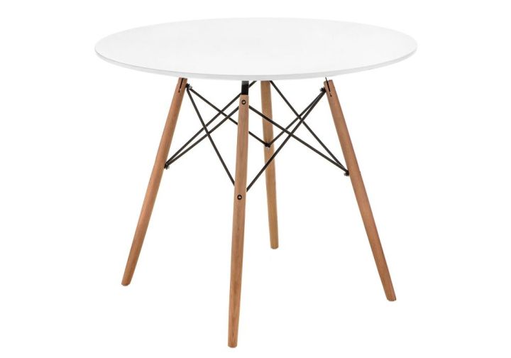 Стол Table 90 white / wood, Белый