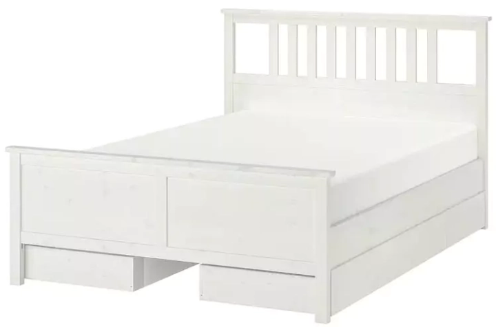 Каркас кровати с 4 ящиками HEMNES, Белый