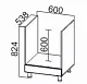 Стол-рабочий 600 под плиту Модерн, 