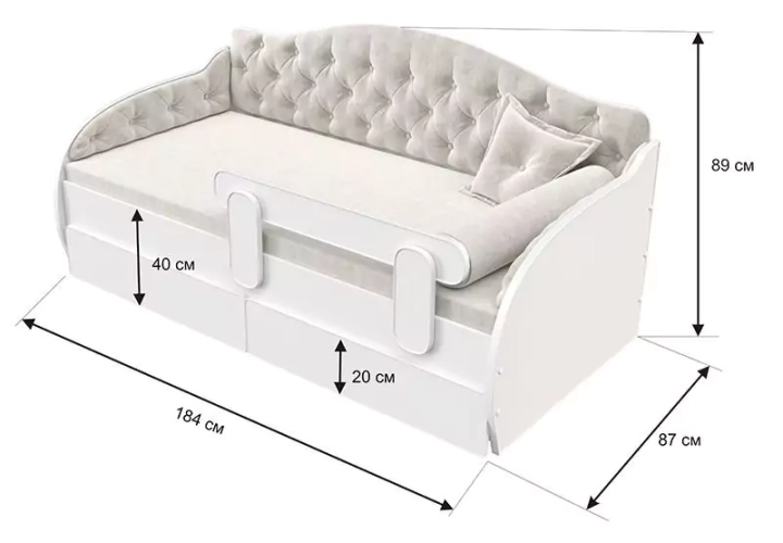 Кровать-тахта Вэлли, Белый