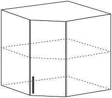 Шкаф верхний угловой ШВУ 550х550 арт153 